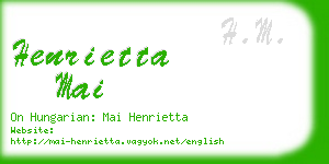 henrietta mai business card